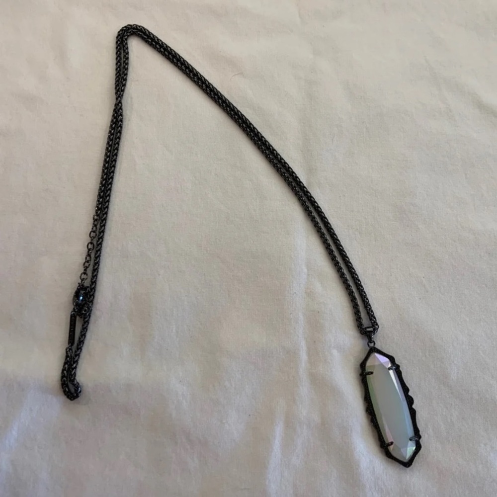 Kendra Scott Gunmetal frances Necklace